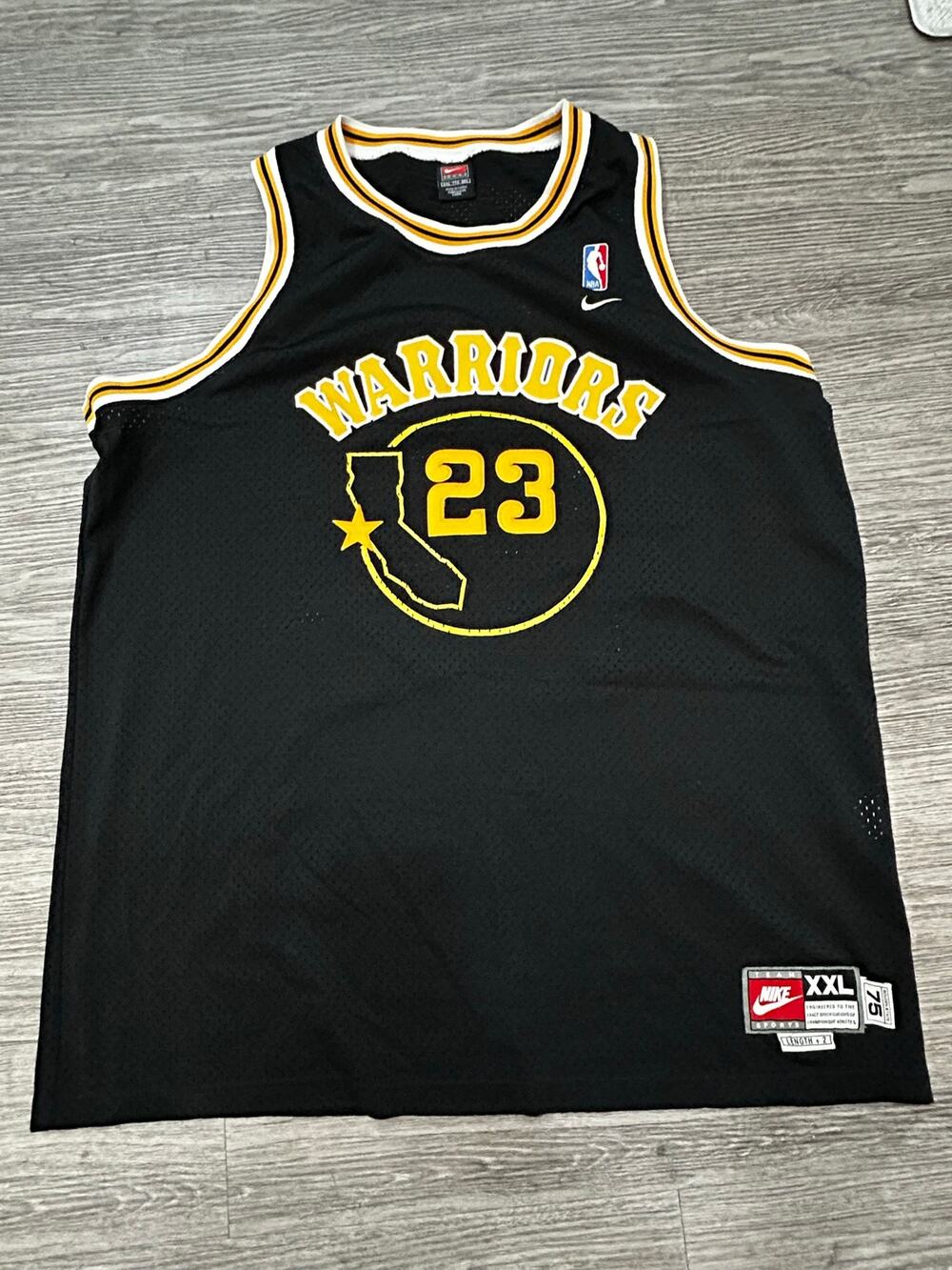 Vintage Nike Golden State Warriors Jason Richardson #23 Jersey Black XXL
